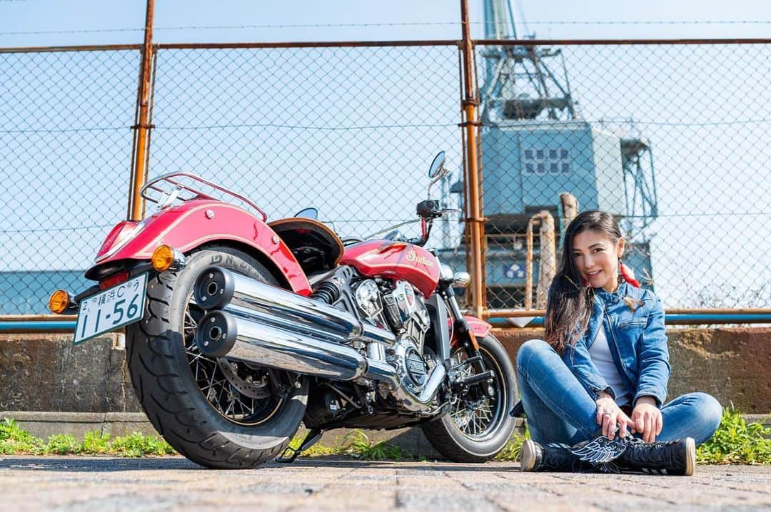 福山理子さんのインスタグラム写真 - (福山理子Instagram)「おはよ！  #goodmorning d#バイク女子 #indianmotorcycle  #バイク #motercyclegirl」6月15日 8時01分 - rikofukuyama