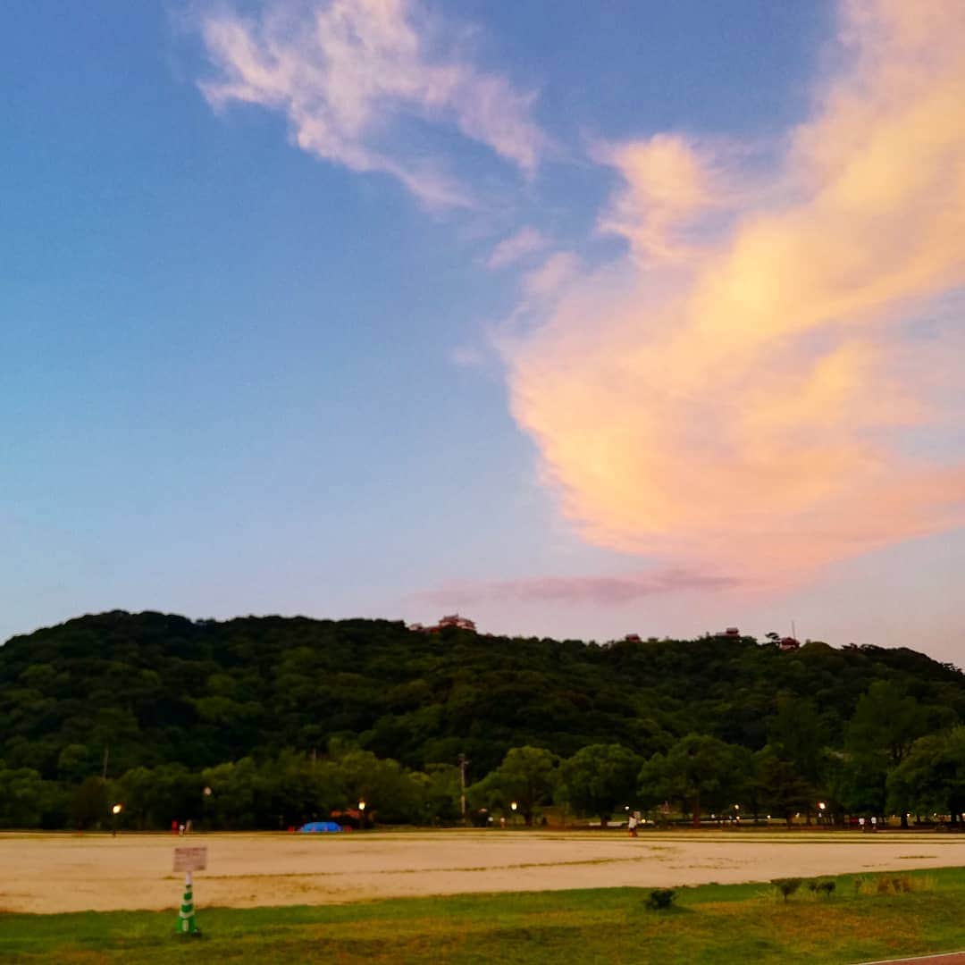 松本隆博のインスタグラム：「。 松山城、城山公園なう。 梅雨の切れ間、ひと時の 晴れの日を楽しみましょう （＾Ｏ＾）」