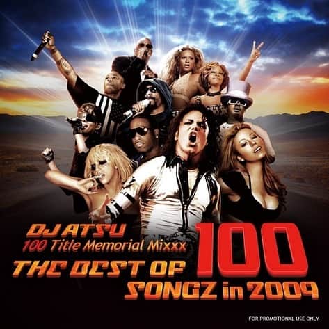DJ ATSUのインスタグラム：「「THE BEST OF 100 SONGZ IN 2009」﻿ ﻿ This MegaMix was created in 2009 to commemorate the 100th title of DJ ATSU's MIX work!!﻿ ﻿ ﻿ Michael Jackson, Jay-Z, Snoop Dogg, Busta Rhymes, Eminem, Lil Wayne, Whitney Houston, Alicia Keys, Mariah Carey, Lady Gaga, Brandy, Beyonce, 50 Cent, Ne-Yo, T-Pain, Sean Paul, Elephant Man, Tami Chynn, Madonna, Marques Houson, Omarion, Soulja Boy, Usher ...etc.﻿ ﻿ #Mixcloud #DJATSU」