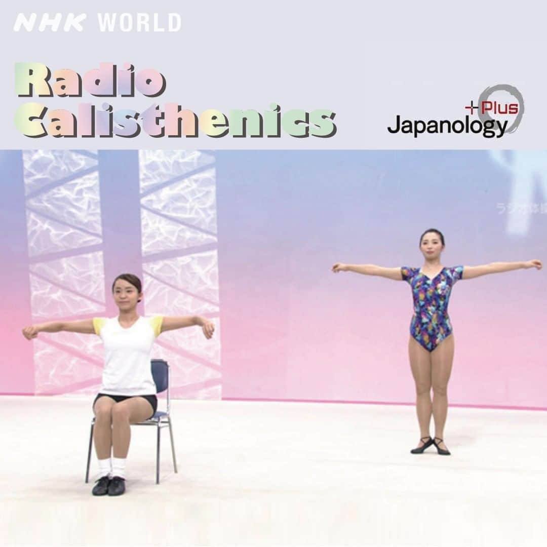 のインスタグラム：「🌅Millions of people in Japan start their day with radio calisthenics. 📻📺 Begun more than 90 years ago, “rajio taiso” as it's known in Japanese, is broadcast on NHK radio and TV and features rhythmical exercises set to piano.🎹😅 . 👉Learn more | Search | Japanology Plus: Radio Calisthenics | Free On Demand | NHK WORLD-JAPAN website.👀 . 👉Tap the link in our bio for more on the latest from Japan. . . #rajiotaiso #radiocalisthenics #taiso #exercisedaily #JapanologyPlus #workoutathome #getfitathome #homeexercises #apartmentfriendlyworkout #getfitstayfit #fitnessmotivation #nevermissaday #workoutanywhere #fitstagram #getfit #healthandfitness #discoverjapan #unknownjapan #japaneseculture #japanesetradition #cooljapan #discoverjapan #stayhome #japan #peterbarakan #nhktv #nhkradio #nhkworld #nhkworldjapan #nhk」