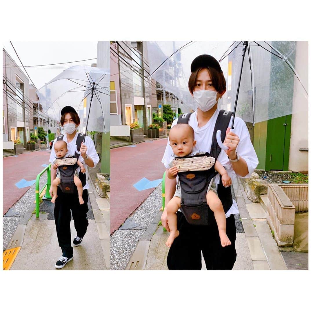 前原穂高のインスタグラム：「今日は初めて保育園にお迎え行きました🙌 ㅤㅤㅤ #桜太今最高にかわいい #おうたもパパも育ってる」