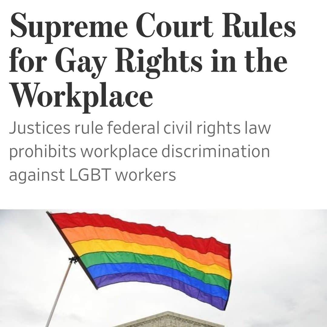 ブラッド・ゴレスキーのインスタグラム：「Great news to wake up to! 🏳️‍🌈❤️👏🏻 Happy Pride month!」