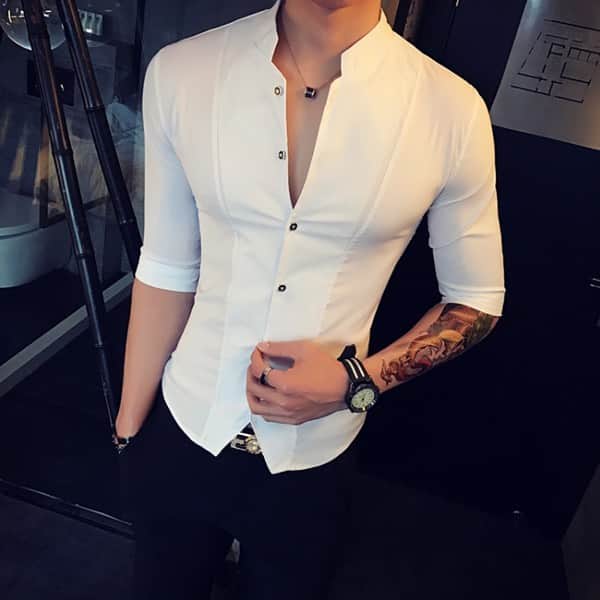 UrbanStoxのインスタグラム：「Button up in style with this Contemporary Slim-Fit Vest Shirt, $47 shipped, available in White // Black sizes XS S M L XL only at urbanstox.com :)」