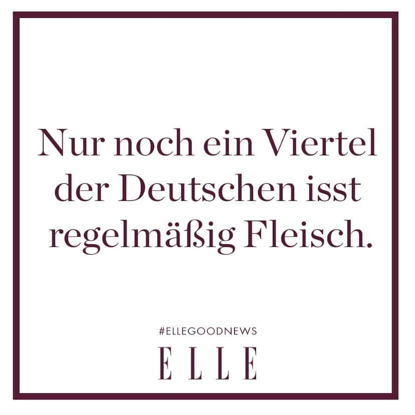 ELLE Germanyさんのインスタグラム写真 - (ELLE GermanyInstagram)「Laut einer aktuellen Umfrage des Meinungsforschungsinstituts Forsa isst nur noch ein Viertel der Deutschen regelmäßig Fleisch. Damit hat sich der Anteil im Vergleich zum Jahr 2015 verringert – dort gab nämlich noch mehr als ein Drittel der Befragten an, mehrmals die Woche zu Fleisch zu greifen. Laut des Ministeriums würden insbesondere Männer nun öfter darauf verzichten und eine pflanzliche Alternative wählen. Das heißt allerdings nicht zwangsläufig, dass Fleischesser auf die Seite der Vegetarier oder Veganer wechseln – hier liegt der Anteil nach wie vor bei fünf beziehungsweise einem Prozent. #ellegoodnews #ernährung #healthy #foodlover」6月16日 2時55分 - ellegermany