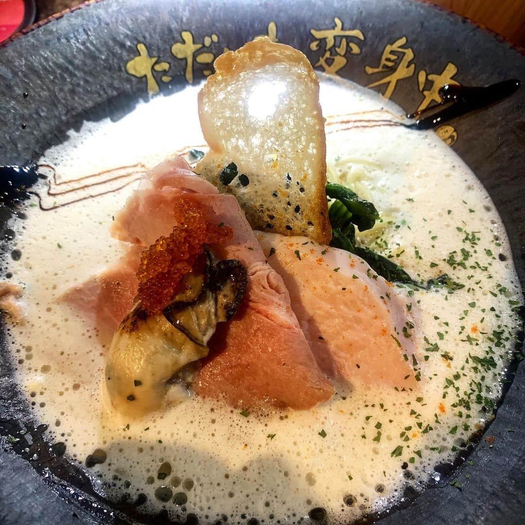 野村良平さんのインスタグラム写真 - (野村良平Instagram)「意識高いラーメン食べて来た マジもんで意識高かった 滅茶苦茶美味しかったです また行こう  #ただいま変身中 #鯛と牡蠣のやつ #糖質ON」6月16日 13時49分 - nomura_ryohei