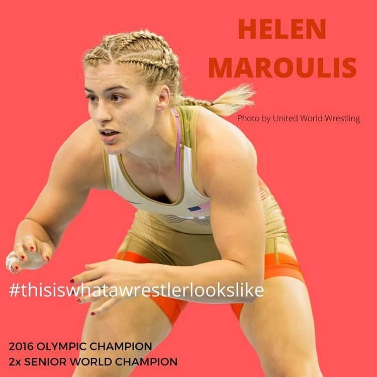 ヘレン・マロウリスさんのインスタグラム写真 - (ヘレン・マロウリスInstagram)「#thisiswhatawrestlerlookslike supporting my girl @mayagnelson campaign with @usawrestling ...wrestling is for everyone! Post and tag your wrestling photos, too! #wrestler #wrestling #thisiswhatawrestlerlookslike #sport #inclusivity #community #hardwork #discipline #teamusa」6月16日 6時05分 - helen_maroulis