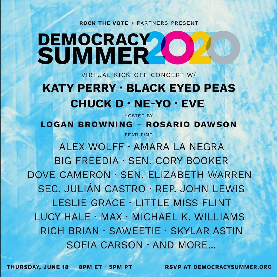 イヴさんのインスタグラム写真 - (イヴInstagram)「Please join me this Thursday, June 18th at 8pm ET/5pm PT for the @RockTheVote #DemocracySummer2020 Kick-Off Concert!  RSVP now and tune-into the livestream #linkinbio #rockthevote #democracysummer2020 #linkinbio」6月16日 6時55分 - therealeve