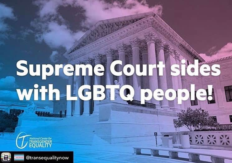 デビッド・エイゲンバーグのインスタグラム：「A moment of light and proud that our country can come to see it. Even two of the 5 Conservative judges on #scotus understood what discrimination means and that you can’t fire somebody because of what their hearts love. End of the bullshit in so many states are union. #lgbtq🌈」