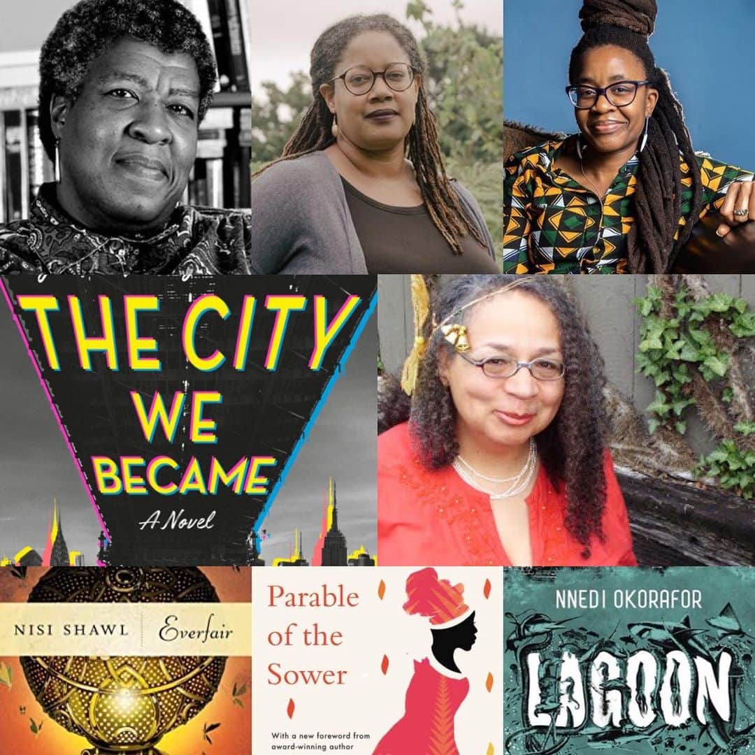 Grace Bonneyのインスタグラム：「Today I'm continuing to share incredible books by Black authors as part of the #blackpublishingpower movement online. I'm a huge science fiction reader and am so grateful to have learned about some amazing speculative fiction and Afro-Futurist writers through @levar.burton 's podcast, Levar Burton Reads. I listen almost every night before bed and it's how I came to love and devour books by the authors N.K Jemisin, Nisi Shawl and Nnedi Okorafor. Along with author Octavia Butler, these writers have written stories and books that I return to over and over again. I'm talking about them more in my stories, but please be sure to check out their books below, and purchase them from a Black-owned bookstore (also in my stories) if you're able. If you're not able to buy them (or already have), please leave good reviews on their book pages at major retailers online and on sites like @goodreads . If you haven't read their work yet, please follow them on social media and share their work on your feeds (and be sure to tag them). ***Parable of the Sower by Octavia Butler (Octavia Butler sadly passed in 2006) ***The City We Became by N.K. Jemisin (@nkjemisin on Twitter) ***Everfair by Nisi Shawl (I highly recommend "The Water Museum" by Nisi Shawl, Levar Burton's podcast reading of this is one of my favorite episodes ever- Nisi is @NisiShawl on Twitter) ***Lagoon by Nnedi Okorafor (@Nnedi on Twitter)  #blackbooks #blackbookstagram#blackoutbestsellerlist #blackpublishingpower #afrofuturism #speculativefiction #nkjemisin #octaviabutler #nishishawl #nnediokorafor」