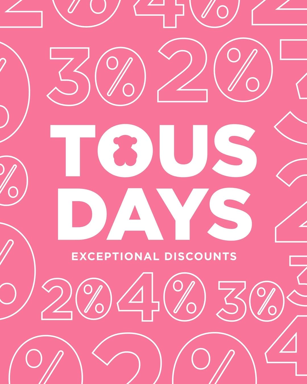 トウスさんのインスタグラム写真 - (トウスInstagram)「Celebrate TOUS DAYS with us! Up to 40% off on selected items. Discover all the surprises we have prepared for you in our TOUS stores and on tous.com. Find out #TOUSDAYS dates on tous.com. Link in bio. #TOUSJewelry #TOUSLovers」6月16日 17時16分 - tousjewelry