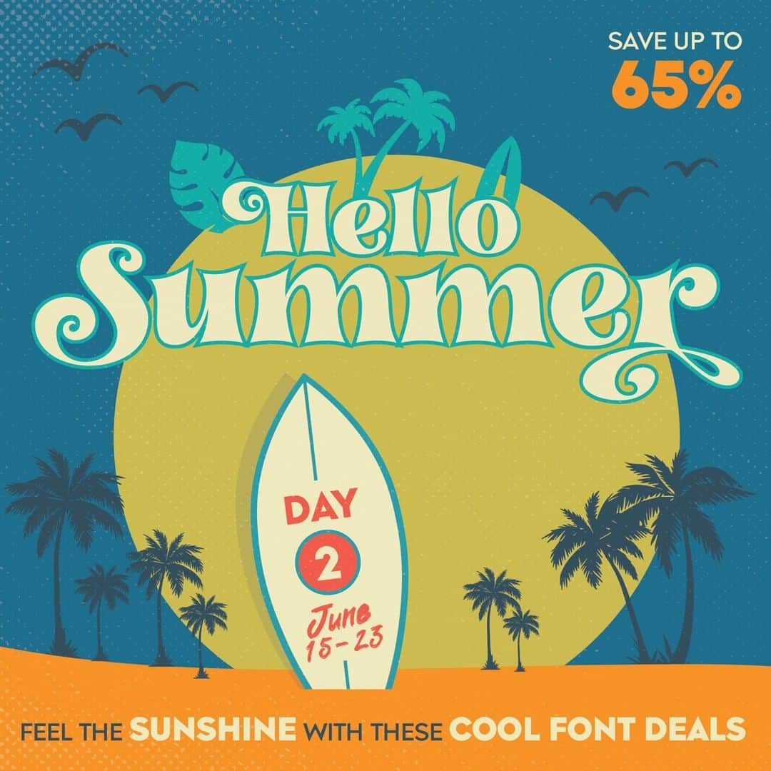 myfontsさんのインスタグラム写真 - (myfontsInstagram)「Today is the second day of the annual #MyFontsSummerSale, with deep discounts on the largest selection of fonts and families yet: https://bit.ly/2C5niS1」6月16日 23時51分 - myfonts