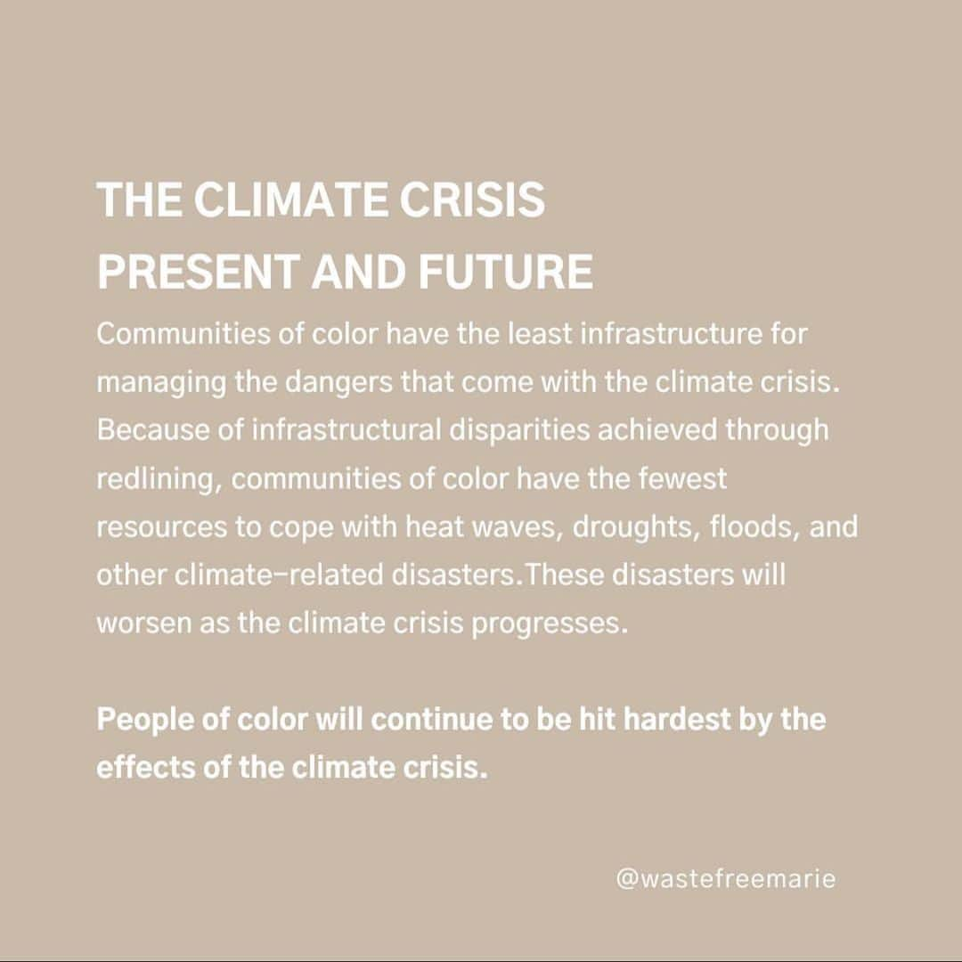 トームさんのインスタグラム写真 - (トームInstagram)「#repost from my new hero #MarieBeecham : “The climate crisis is a social justice issue. I care about the planet because I care about the people on the planet.” Please share & repost / @wastefreemarie #climatejustice #socialjustice #climateaction #environmentalracism」6月17日 7時49分 - tomenyc