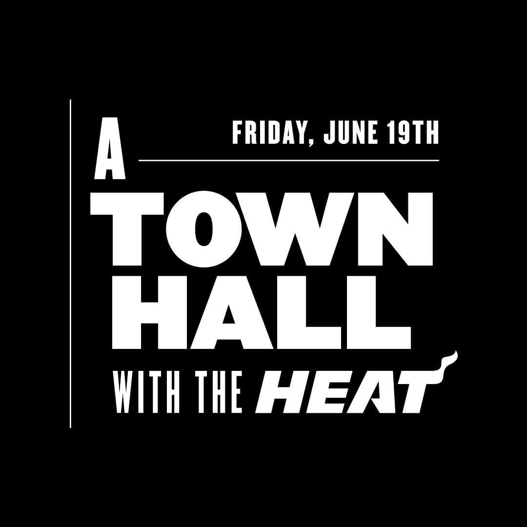 Miami HEATさんのインスタグラム写真 - (Miami HEATInstagram)「We invite you to attend a real, candid, and passionate virtual conversation with Head Coach Erik Spoelstra and the entire Miami HEAT team.⁣ ⁣ Visit the link in our bio for info on Friday's #HEATTownHall」6月17日 7時51分 - miamiheat