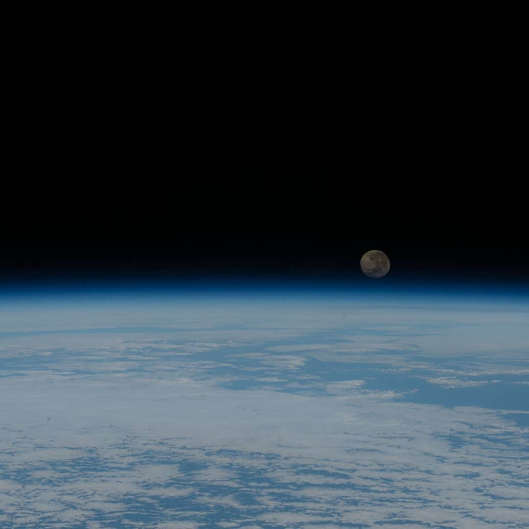 国際宇宙ステーションさんのインスタグラム写真 - (国際宇宙ステーションInstagram)「A waning gibbous Moon is pictured June 7 just above the Earth's horizon as the International Space Station orbited over the Atlantic Ocean just off the coast of the African nation of Angola.  #nasa #moon #earth #atlantic #ocean #africa #angola #international #space #station」6月17日 8時33分 - iss