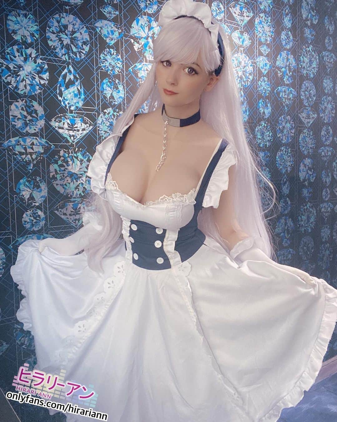 Hirari Ann（ヒラリー アン）さんのインスタグラム写真 - (Hirari Ann（ヒラリー アン）Instagram)「Greetings commander, its time for your afternoon tea 🍵 ﻿ ﻿ What do you think of my belfast cosplay! 🥰 always i wanted to cosplay her! I did a photoshoot today for maid outfit and white pretty lingerie! I cant wait to show everyone!💙💙💙💙 @azurlane_official #アズールレーン」6月17日 0時35分 - hirariann