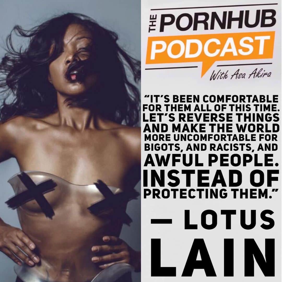 アサ・アキラさんのインスタグラム写真 - (アサ・アキラInstagram)「Lotus Lain (@itslotuslain) is a mother, writer, pornstar, and activist. Is the adult industry racist? Why does the term “interracial” so often just refer to “Black-guy-on-white-girl” for many porn companies? Is it racist when non-Black women hold out for their first “IR scene,” charging a premium for their 1st time fucking a Black man on-camera? (Yes.) Do production companies that capitalize on the Black male image (while almost entirely dismissing Black women) need to be canceled? Or does cancel culture just stunt growth? Do we need to abolish terms like “BBC” or “IR” completely? Is it possible that the lack of them would ultimately hurt Black performers? Does porn inform trends in society’s sexual preferences, or is it the other way around? Should race-play in porn be allowed to exist? How can we ensure we are always being ethical, while avoiding kink-shaming? Is most porn marketed toward the white gaze? And why does the world so badly want to see sex workers as victims? Also... didn’t “cock” used to mean… pussy? PornHub Podcast dot com」6月17日 0時45分 - asahole