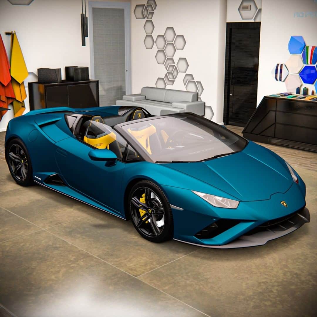 ランボルギーニのインスタグラム：「The Lamborghini experience is now further enriched. We have released the new Lamborghini Car Configurator Facelift - a new design that lets you explore the Super Sports Car world in a more exclusive, dynamic, and fancier way. Try it out now! Link in bio.  #Lamborghini #CarConfigurator #CreateYourLamborghini #HuracanEVORWDSpyder #RewindToRWD」