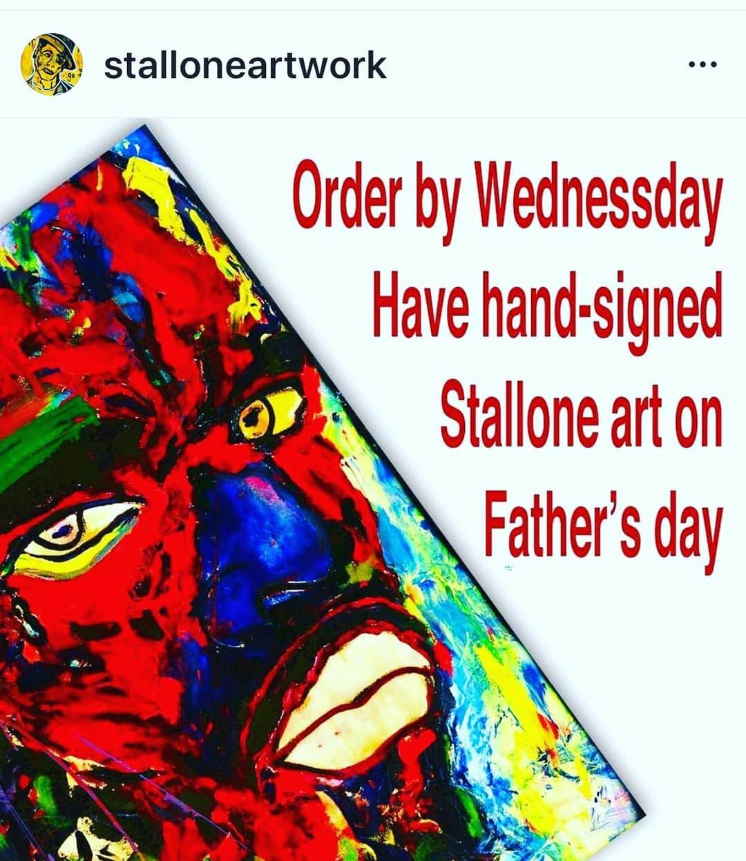 シルヴェスター・スタローンさんのインスタグラム写真 - (シルヴェスター・スタローンInstagram)「Please join us @stalloneartwork ... And Pre-Happy Fathers Day!」6月17日 1時14分 - officialslystallone