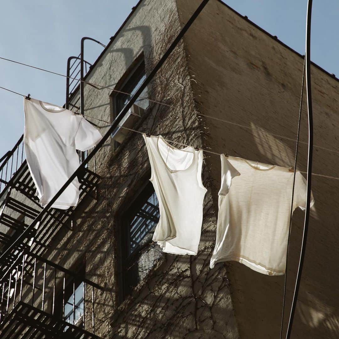 ラグ&ボーンのインスタグラム：「Quality Cut And Sew - multiple fabrications, endless options. Let your t-shirt flag fly.」