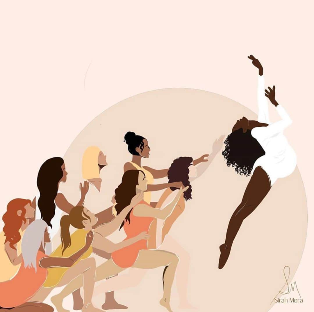 OLIVIAのインスタグラム：「I’m deeply moved by this beautiful artwork by @sacredhivecreative Sirah Mora. Yes!!! Empower each other!! No one gets left behind. RISE TOGETHER!!! ❤️❤️❤️❤️❤️❤️ #blacklivesmatter」