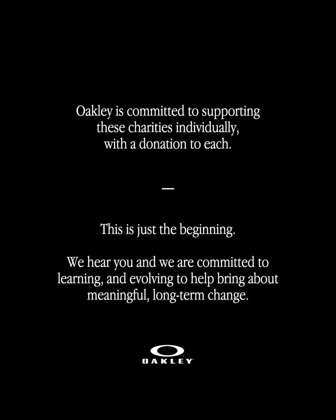 OAKLEYさんのインスタグラム写真 - (OAKLEYInstagram)「Black Lives Matter. Let them be heard.」6月17日 3時08分 - oakley