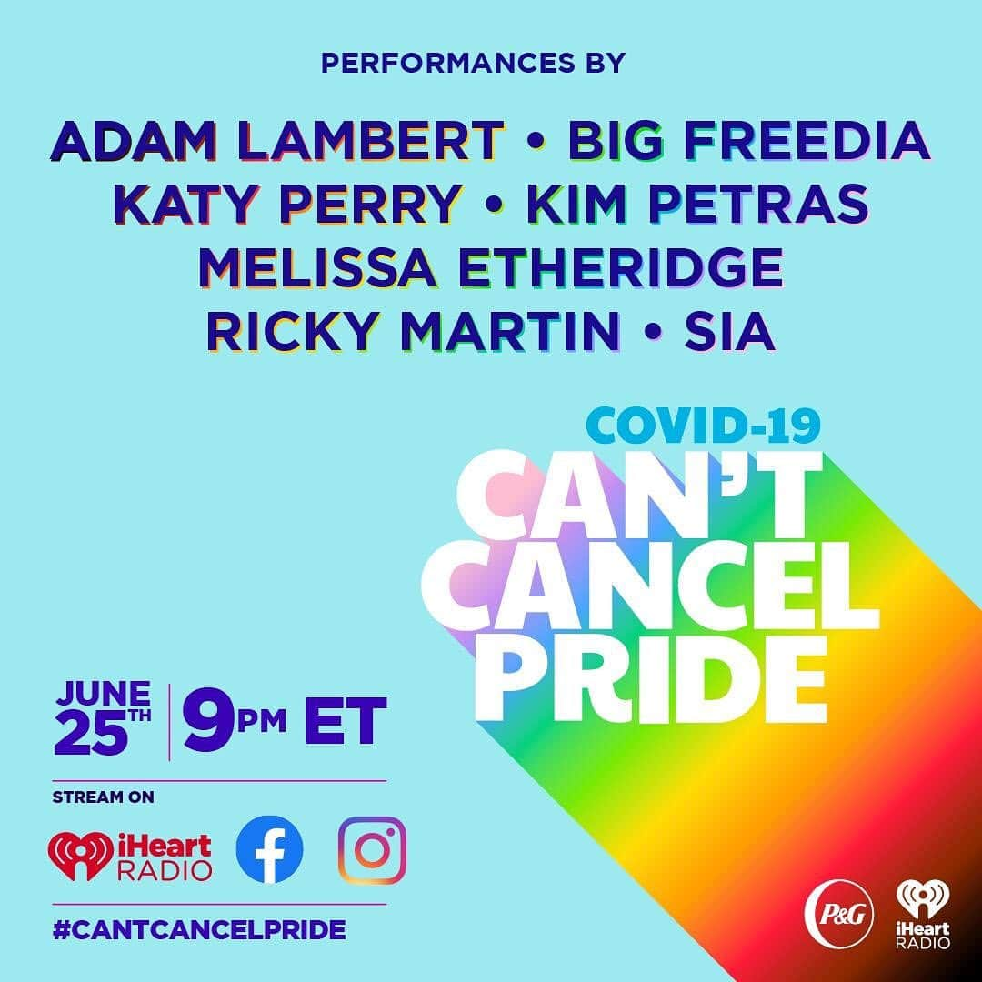 ケイティ・ペリーさんのインスタグラム写真 - (ケイティ・ペリーInstagram)「Very proud to be able to lift up my LGBTQ+ brothers and sisters this Pride month with @iHeartRadio’s Can’t Cancel Pride: Helping LGBTQ+ People in Need. Be sure to save the date, June 25th. #CantCancelPride 🌈」6月17日 3時10分 - katyperry