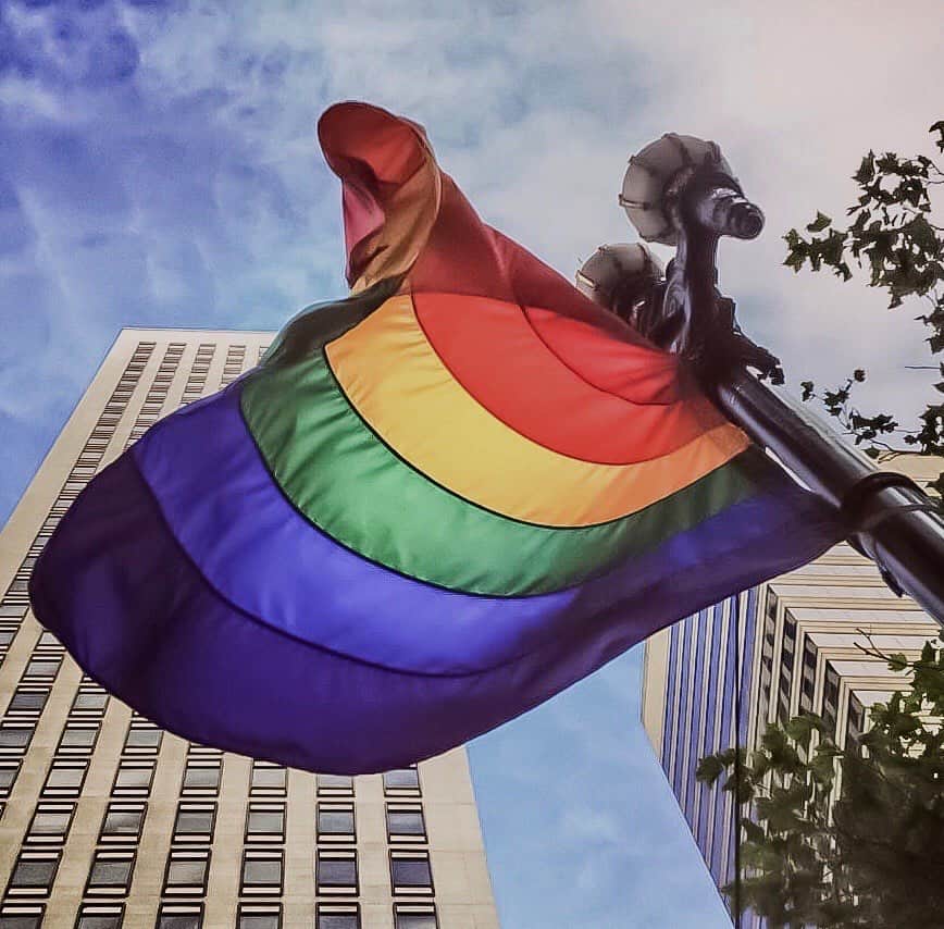 Saks Fifth Avenueのインスタグラム：「⁣Pride Month has us looking up and looking forward as we celebrate with the LGBTQ+ community.⠀ ⠀ 📸: @david_kepner」