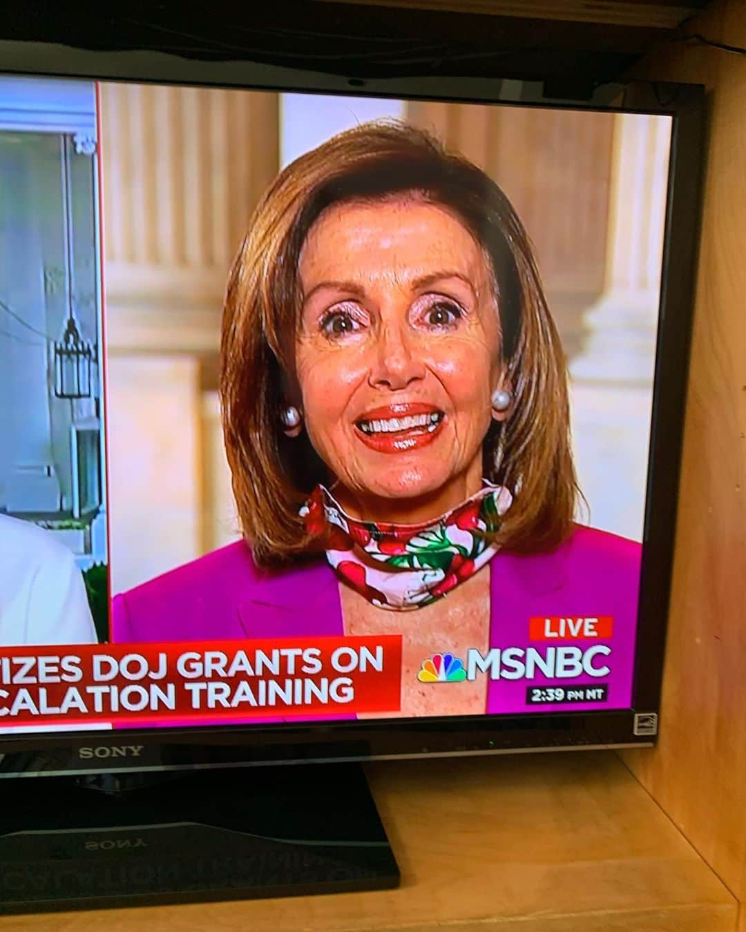 サンドラ・バーンハードさんのインスタグラム写真 - (サンドラ・バーンハードInstagram)「@speakerpelosi is throwing down @msnbc #thegrimreaper #moscowmitch she is a national treasure we would be lost without her」6月17日 5時42分 - sandragbernhard