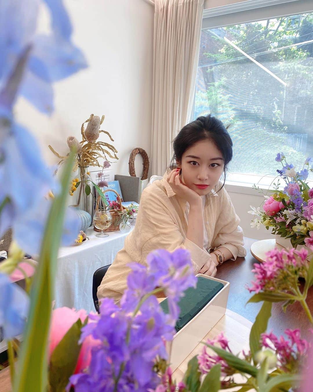 ジヨン のインスタグラム：「💐」