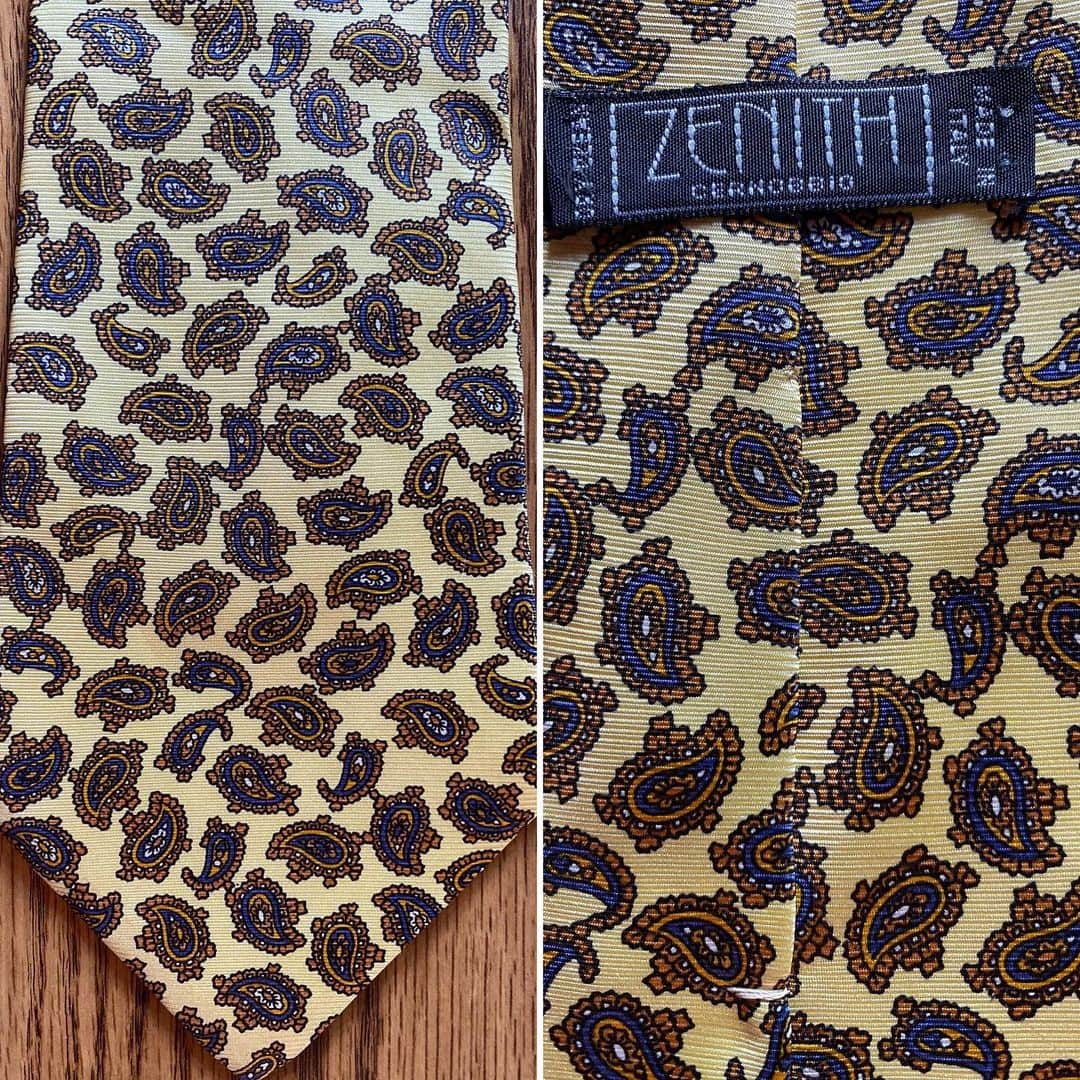 スティーヴン・フライのインスタグラム：「A few ties here, with names of makers who aren’t necessarily well known, but have produced examples that are well worth displaying - hope you agree.  Firstly (pic 1) a classic paisley-on-cream from Zenith. The name Cernobbio beneath betrays its origins – the glorious Lake Como in northern Italy. It was here in 1400 that Ludovico Sforza, the Duke of Milan (an ancestor of Shakespeare’s Prospero, perhaps) decreed that mulberry trees should be planted to encourage the rearing  of Bombyx mori, the silkworm and the weaving of its glistening fibre. 80 years earlier Marco Polo had returned from his travels to China with bolts of this magical textile and tales of its production. The nearest city to Como is of course Milan, which over the centuries, in part thanks to the silk from Como and Cernobbio, became and still remains Italy’s fashion capital. Something very pleasing about the horizontal cording effect in the weave of this tie I think. There is a Zenith in India that makes ties, but they are unrelated.  Pic 2. Deadheads will know without my prompting that Jerry Garcia was a talented graphic designer as well as a legendary songwriter/vocalist/guitarist and ice cream flavour. There’s great pleasure in wearing a tie born in the mind of such a figure. I wonder if any other rock musicians have designed ties. Slipknot should surely look into it. Who else?  The #fryties offering in Pic 3 is from Déclic, a company founded by Parisian Gilles du Puy but headquartered in Australia. I bought this in Melbourne where they have 4 stores. Déclic can mean in French the click! of love at first sight.  The Melbourne Cup is the horserace “that stops the nation” – bigger in Oz by far than our Derby or Grand National. Heck of an occasion. I’ve been a few times and had ridiculous fun. I reckon I bought this tie for my 2003 visit to the Flemington Racecourse. I will have hunted around the Melbourne shops and leapt with a “click!” when I spotted the jockey motif on this tie.  Three ties, three stories.」