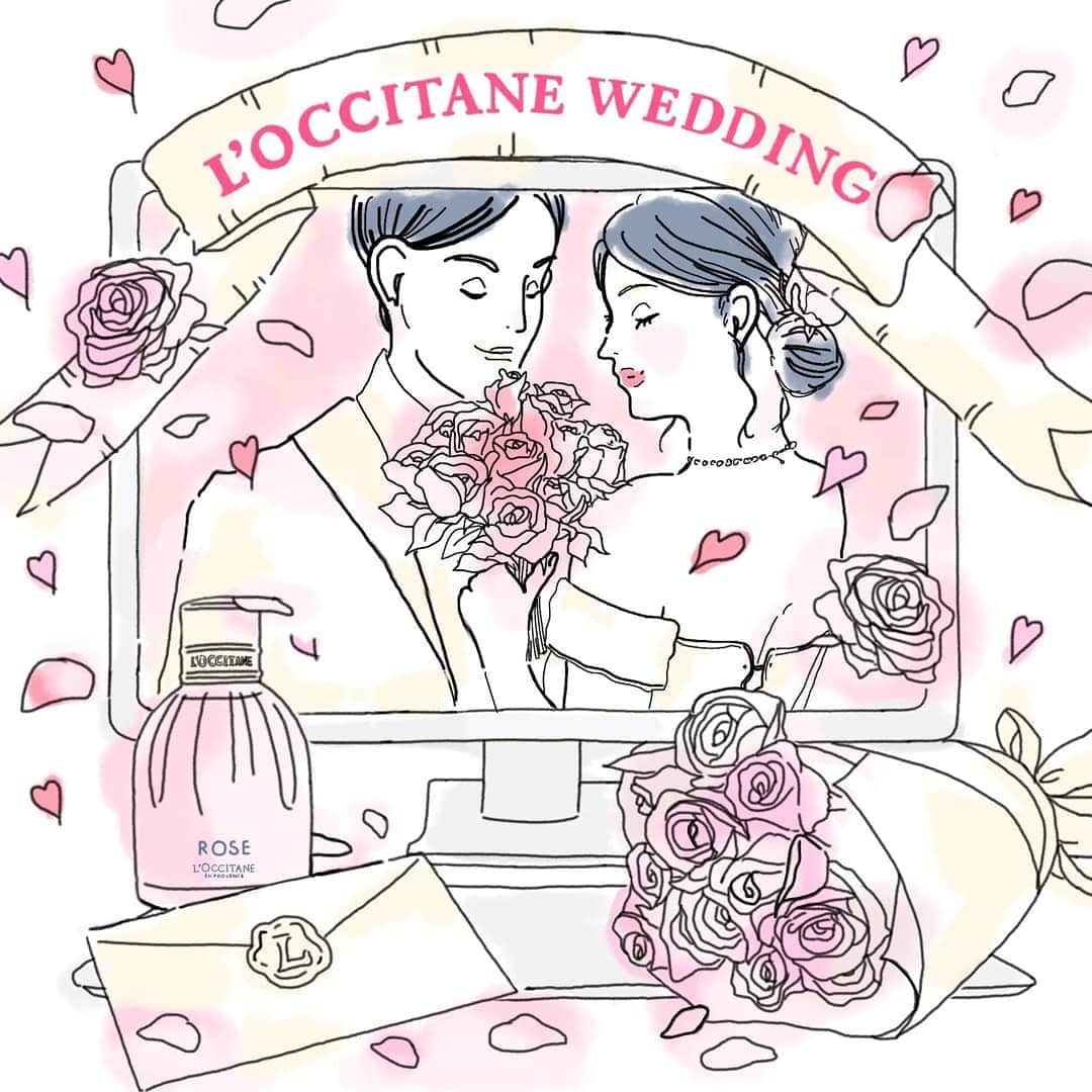 L'OCCITANE en Provenceさんのインスタグラム写真 - (L'OCCITANE en ProvenceInstagram)「【特別プレゼント】オンライン結婚式応援キャンペーン🌹 ロクシタン ローズで、お二人の幸せを祝福します！﻿ ﻿ ジューンブライドの季節が到来💍﻿ ﻿ 大切な人たちの安全を考えた﻿ 挙式の新しいカタチとして、﻿ いま注目が集まる「オンライン結婚式」。﻿ ﻿ ロクシタンでは、そんなオンライン結婚式を﻿ 計画中の花嫁を応援するべく、﻿ "幸せな結婚"というストーリーをもつ﻿ ローズ製品を花嫁と参列者にお贈りします🌹﻿ ﻿ ﻿ 🌹ロクシタンローズのストーリーとは？🌹﻿ ﻿ 13世紀、プロヴァンス フォルカルキエ村。﻿ バラを愛し大切に育てた伯爵家の美しい4姉妹は、﻿ 貴族とめぐり逢って、それぞれが王妃となり﻿ 幸せな結婚を手に入れました。﻿ ﻿ ローズには「幸せな結婚」を呼び込む﻿ 不思議なパワーがあると言われています。﻿ ﻿ これから結婚する人も、結婚している人も、﻿ 「幸せになりますように」と願いを込めて。💓﻿ ﻿ 同じ場所に集えなくても、﻿ 同じ香りを共有することで、﻿ つながりや祝福の気持ちを繋いで。﻿ ﻿ とっておきの1日を彩るローズの香りが二人と、﻿ そして二人の大切な人々の幸せな瞬間を包み込みます。﻿ ﻿ ﻿ ご応募は、花嫁様はもちろん、﻿ ご本人様以外の方でも可能です💍﻿ ﻿ （応募/実施条件がございますので、﻿ 応募の際は事前によくご確認ください）﻿ ﻿ たくさんのご応募、お待ちしております✨﻿ ﻿ ﻿ ＝＝＝﻿ ﻿ 🎁プレゼント内容﻿ ﻿ ・花嫁様へ：ローズ トータルケアセット(3名様) 内容﻿ 　ローズ オードトワレ50mL﻿ 　ローズ シャワージェル 250mL﻿ 　ローズ ベルベットボディミルク 250mL﻿ 　ローズ モイスチャーミスト 50mL﻿ 　ローズ ハンドクリーム 30mL﻿ ﻿ ・参列者様へ：ローズ フラワーシャワーセット﻿ 　内容﻿ 　ローズ オードトワレ 50mL﻿ 　ローズペタル (各組30名様）﻿ ﻿ 🌹挙式時にローズの香りを使って﻿ 幸せを願うおまじないをお願いしています。﻿ ﻿ フラワーペタルにローズ オードトワレの香りを﻿かけて、 フラワーシャワーでお使いください。﻿ ﻿ ﻿ 💍募集人数﻿ ﻿ 3名様﻿ ﻿ 🗓募集期間﻿ ﻿ 6/30(火)﻿ ﻿ 💐応募方法﻿ ﻿ ・Instagramのロクシタン公式アカウント (@loccitane_jp)をフォローする。﻿ ・ストーリーズの応募URLからお申込ください。﻿ ﻿ 💐プレゼント応募の決まり﻿ ﻿ ・「オンライン結婚式」を行う予定のあるご本人または参列者であること。﻿ ・ロクシタン公式Instagramアカウント(@loccitane_jp)をフォローしていること。﻿ ・2020年11月30日(月)までに、ご自身のInstagramアカウントの通常投稿、もしくはTwitterにて、ハッシュタグ「#ロクシタンウェディング」をつけてオンライン結婚式の様子を投稿していただくこと。﻿ ・応募条件にもれのない方から、厳正な抽選で当選者を決定します。﻿ ・アカウント非公開の方は抽選の対象外となります。﻿ ・当選者の方々にはロクシタンジャポン公式InstagramアカウントからDMにてご連絡させて頂きます。﻿ ・プレゼントの発送は国内1か所のみにさせていただいております。参列者の方々への発送は当選者の方が手配をお願いします。﻿ ・プレゼントの発送は7月中旬以降を予定しております。﻿ ・プレゼントの転売はお控えいただきますようご理解いただけると幸いです。﻿ ﻿ ﻿ #ロクシタン #ジューンブライド #2020夏婚 #2020年秋婚 #令和婚 #ウェディングフォト #フォトウェディング #ウェディングヘアスタイル #結婚式 #結婚式延期 #延期組 #延期花嫁 #WEB婚 #オンライン挙式  #花嫁準備 #プレ花嫁 #結婚準備 #大人花嫁 #大人ウェディング #ローズ #オードトワレ #記念日 #幸せ #ウェディングドレス #イラスト #結婚式招待状 #プレゼント #プレゼントキャンペーン #引き出物」6月17日 15時00分 - loccitane_jp