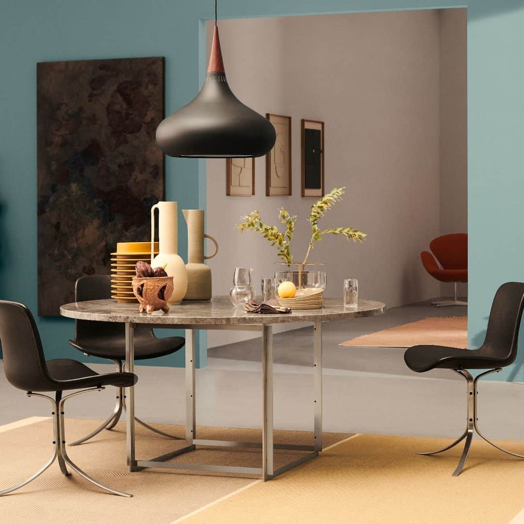 フリッツハンセンさんのインスタグラム写真 - (フリッツハンセンInstagram)「Stone, steel and leather in quiet balance  Explore more via link in bio  #fritzhansen #pk54 #pk9 #poulkjærholm #diningroom  #diningroomdecor #diningroomdesign #diningroomfurniture #table #tabledecor #tabledesign #chairs #프리츠한센 #フリッツハンセン」6月17日 16時00分 - fritzhansen