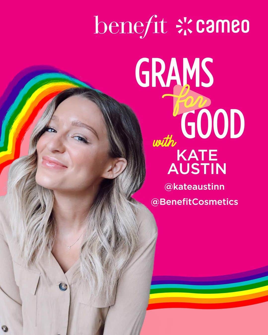 Benefit Cosmeticsさんのインスタグラム写真 - (Benefit CosmeticsInstagram)「We’re back with round 2 of Grams for GOOD! 🎥🏳️‍🌈 In honor of Pride month, we’re teaming up with @jakewarden, @kateaustinn & @flawlesskevin to raise money for @trevorproject! 💕 Purchase a customized @cameo video message and we’ll match 100% of the proceeds with all donations supporting @trevorproject’s important work uplifting LGBTQ+ youth — head to the link in our bio to get a personalized shoutout from your fave Benebabe and help make a difference!」6月18日 2時31分 - benefitcosmetics