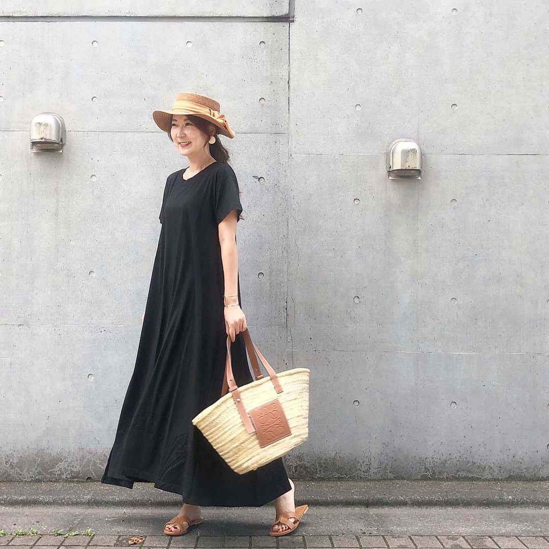 能美黎子さんのインスタグラム写真 能美黎子instagram 汗しみない マキシワンピース Premium細編みブレードカンカン帽 Ihat0470 14plusjp 14plus 14plusjp イチヨンプラス カゴバック Loewe アクセサリー Juicyrock Official