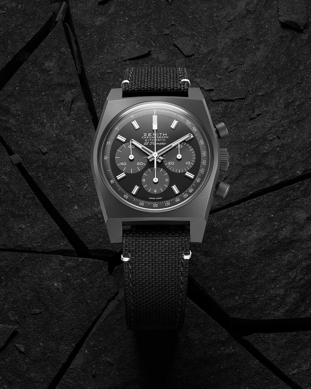 ゼニスのインスタグラム：「#Shadow: The darkest of  El Primeros has finally arrived. The Chronomaster Revival Shadow is now available to order on the Zenith online boutique exclusively in Europe, and will soon be available at all Zenith boutiques and authorized retailers around the world.  #Zenith #ZenithWatches #Watches #Watch #Watchesofinstagram #Watchfam #WatchoftheDay #Luxury #WatchAddict #Watchcollector #Horology #DailyWatch #ElPrimero #Chronograph #VintageWatches」