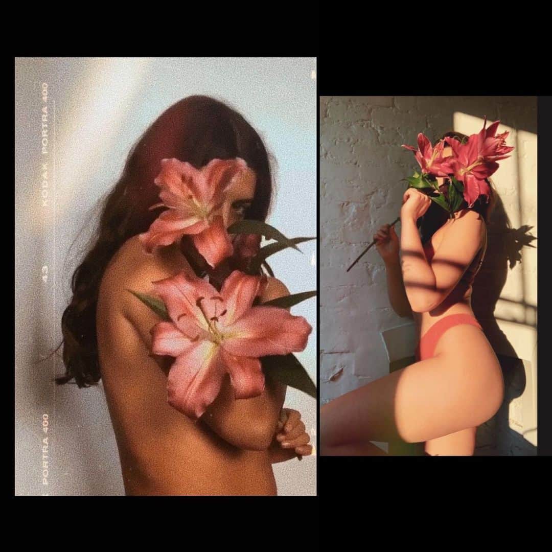 Amelia Zadroのインスタグラム：「Rarely planned, Always in sync 🌷 We shot these photos separately, on opposite sides of the world & unaware of each other’s doing so over the last few weeks. I love you @padmini_yoni ❤️」