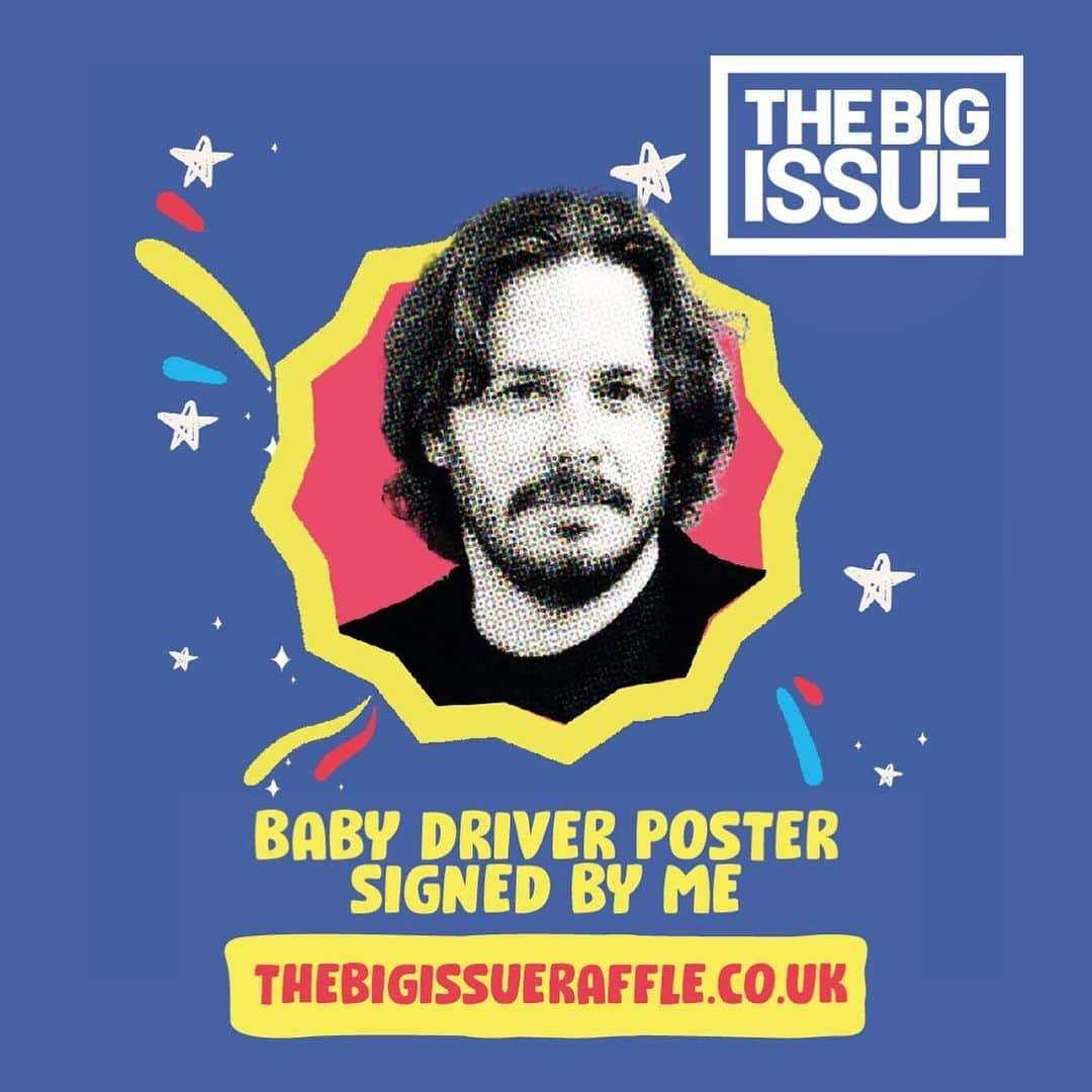 エドガー・ライトさんのインスタグラム写真 - (エドガー・ライトInstagram)「Win brilliant celebrity prizes (including a personalised poster from me) in #TheBigRaffle! Money raised goes to support @bigissueuk vendors whilst they cannot sell safely due to COVID-19. The clock is ticking! Have you bought your ticket for The Big Raffle yet? Entries close at midnight tomorrow, so get those last minute tickets today and raise essential funds for The Big Issue and its vendors. Good luck! Link in bio.」6月17日 22時39分 - edgarwright