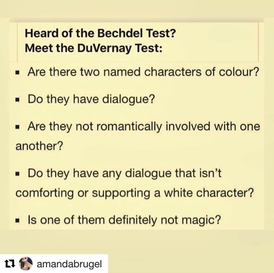 ジュリー・マクニヴンのインスタグラム：「#Repost from @sherrythomaslane  God I love you @amandabrugel - Every. Single. Thing. 💪❤️ #speakyourtruth #enoughisenough  #Repost @amandabrugel with @get_repost ・・・ I have 64 credits listed on IMDb and only 8 of the 64 projects, past this test. EIGHT. That is 12.5%. I used to believe that I am one of the lucky ones. Pretty solid career. A woman over 40. My goodness, it is dismal how little I have come to expect.  But I am not lucky. I have made a career out of making your stories a little more “sassy” and “strong” and my all time favourite, “soulful”. You are the lucky one. For over 20 years, I have almost exclusively facilitated YOUR storylines. A box to check. The character that allows woke writers to feel even more awake. And then for 12.5% of the time you allow me to have a last name and maybe participate in a scene or two that isn’t totally about you.  Now, I have been complicit to some degree. For I have told your stories well. Exceptionally well, if I dare say. We all have. But I’m over it. You need to do better. And I need to get louder at calling out the staggering inequalities that occur, both in front of and behind the camera.  So start here. Does your current project pass this test? I’m looking straight at you; Writer, Producer, Casting, Executive and Actor friends. Can you answer “yes” to all of these seemingly simple questions? Have you assembled a crew comprised of more than 5 people of colour? If you can, then you are frighteningly uncommon. If you can’t, you need to pull up immediately. Like, yesterday. You are embarrassing.  You are artists. We are artists. And our sole responsibility is to do the work that every other soul is afraid to do. And child, we’ve got work to do.  #thankyoukatieboland」