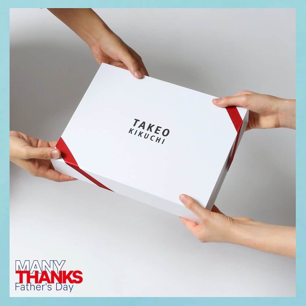 のインスタグラム：「【MANY THANKS Father’s Day】﻿ 21日はいよいよ「父の日」です。贈り物は決まりましたか？感謝の気持ちを形にして届けましょう！ ﻿ #TAKEOKIKUCHI #タケオキクチ #父の日 #贈り物 #プレゼント #ラッピング #FathersDay #ManyThanksFathersDay ﻿」