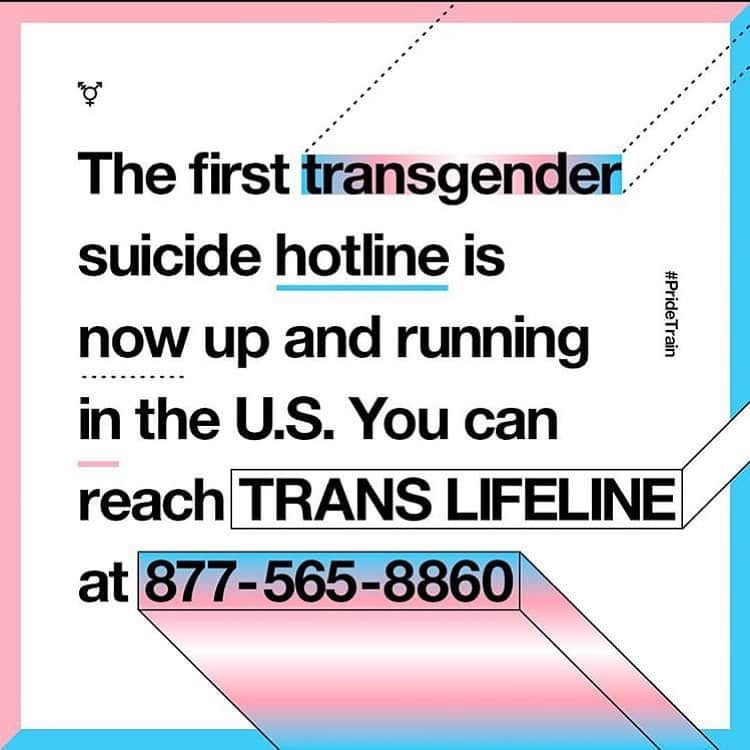 ジェイミー・クレイトンのインスタグラム：「There’s no shame in needing to talk to someone. Ever. 🧡 @translifeline Pic Via @pridetrain」