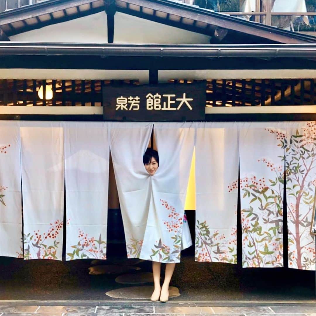 小野澤玲奈のインスタグラム：「旅行大好き人間は﻿ また旅に出ていいことが嬉しすぎる🥺﻿ ﻿ 写真は３月はじめに行った伊豆のお宿﻿ 東府やさんの大正館﻿ 県民割引で来月お得に予約できた🎉﻿ ﻿ ﻿ 旅行好き🙋🏻‍♀️は海外に行けない﻿ 旅館♨️はインバウンドが見込めない﻿ ﻿ 今こそ﻿ -これまで行ったことがなかった﻿ -ずっと気になっていた﻿ -素敵な思い出がある﻿ ﻿ そんな国内のお宿に泊まりに行くこと﻿ すごくあり👏🏻と思う😊﻿ ﻿ ﻿ ﻿ #ひょっこりはん ﻿ #ママの写真センス  #東府や #大正館芳泉 #本当に素敵なお宿」