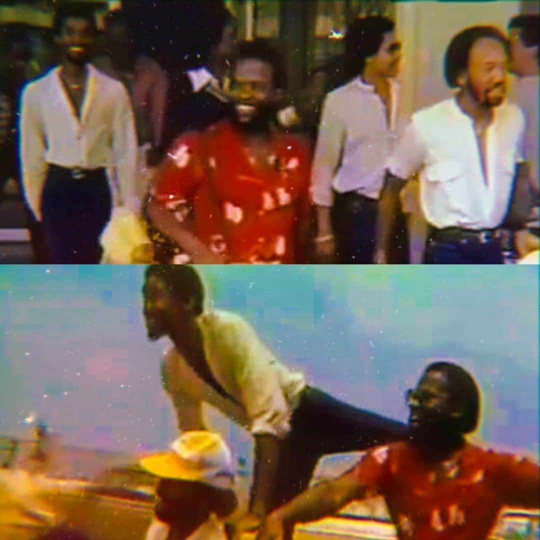 アース・ウィンド・アンド・ファイアーのインスタグラム：「𝑭𝑼𝑵 & 𝑺𝑼𝑵𝑺𝑯𝑰𝑵𝑬☀️🌴⠀ #WBW On a hot day in October 1980, we headed out of the hotel lobby to the beautiful Copacabana beach during our stay in Brazil for the tour.⠀ #ootd #alook #beachflow」