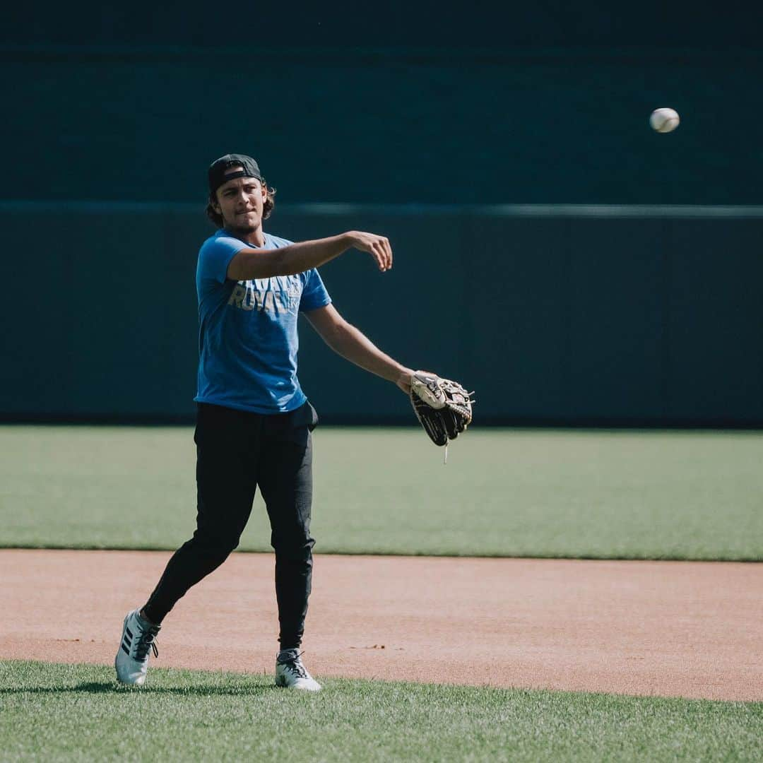 カンザスシティ・ロイヤルズさんのインスタグラム写真 - (カンザスシティ・ロイヤルズInstagram)「Putting in work today at #TheK. 🔊」6月18日 5時37分 - kcroyals