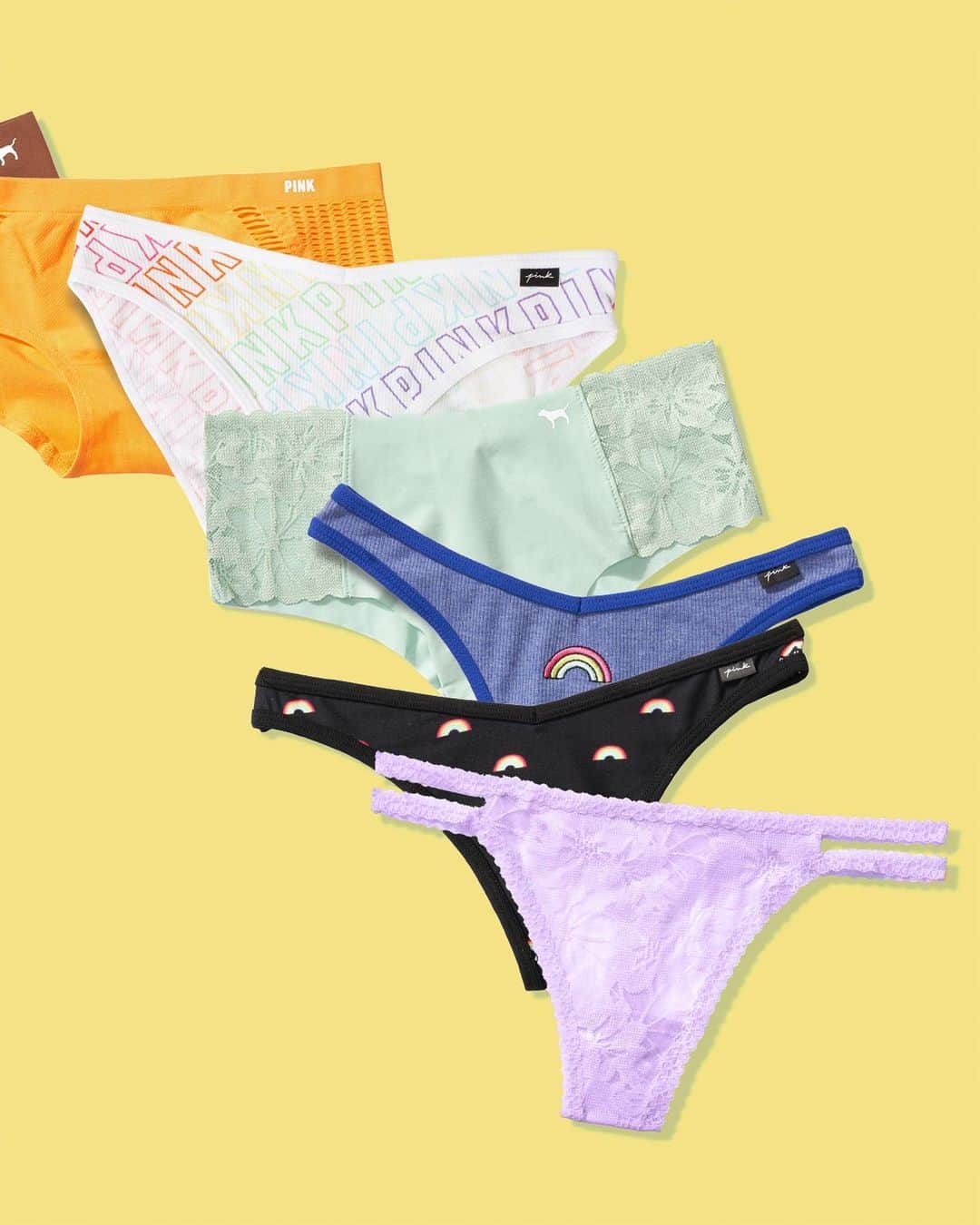 Victoria's Secret PINKさんのインスタグラム写真 - (Victoria's Secret PINKInstagram)「Let’s get festive & stock up on these Pride-inspired Panties! Score them now for 5/$30! ❤️🧡💛💚💙💜」6月18日 6時01分 - vspink