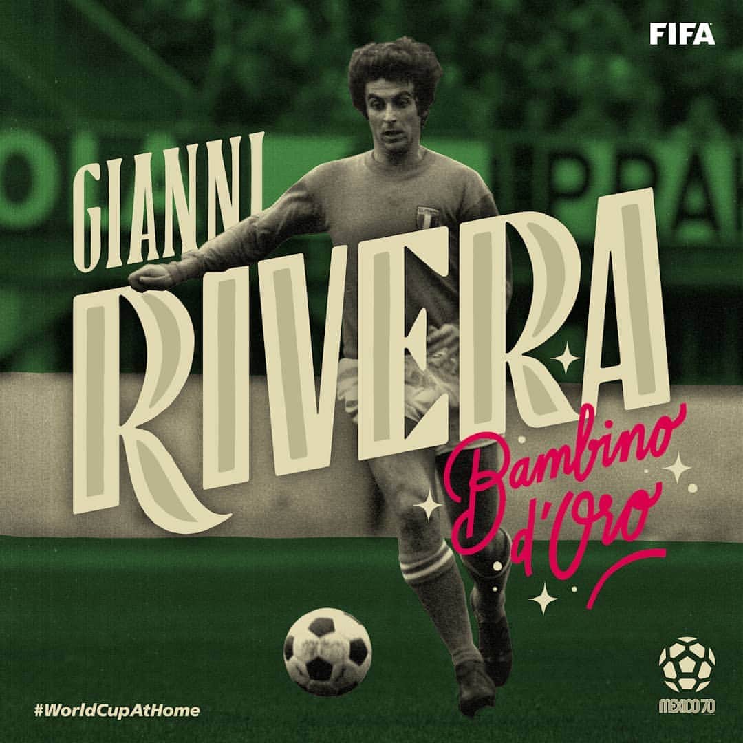 FIFAワールドカップさんのインスタグラム写真 - (FIFAワールドカップInstagram)「#Mexico1970 ️⭐ #WorldCupIcon⁣ ⁣ Name: Gianni Rivera (CAM)⁣ Nickname 👦🏼 Il Bambino d’Oro⁣ Country 🇮🇹 Italy⁣ Stand-out skill 📐 Passing⁣ ⁣ Iconic #Mexico70 achievement: Scored the winning goal the famed semi-final against West Germany. Controversy swirled as Rivera and Sandro Mazzola were both stars with similar attributes, but Italy’s coach decided to play only one in his starting XI. ⁣ ⁣ #WorldCupAtHome #WorldCup #Italy #Azzurri #Italia」6月18日 6時07分 - fifaworldcup