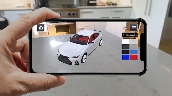 Lexus USAのインスタグラム：「Explore the new 2021 IS inside and out right now. Get the new Lexus AR Play app. Put our just-revealed luxury sports sedan in your driveway. Check out the new exterior lines from any angle. Or, open the doors and imagine yourself inside. Download the app on the App Store or Google Play.」