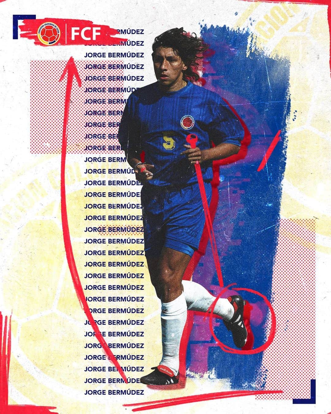 サッカー コロンビア代表チームのインスタグラム：「¡Que sean muchos más @patronbermudezoficial ! 🥳  Gracias por ser un líder y defender con tanta entrega y sacrificio la camiseta de nuestra Selección 💪🏼🇨🇴」