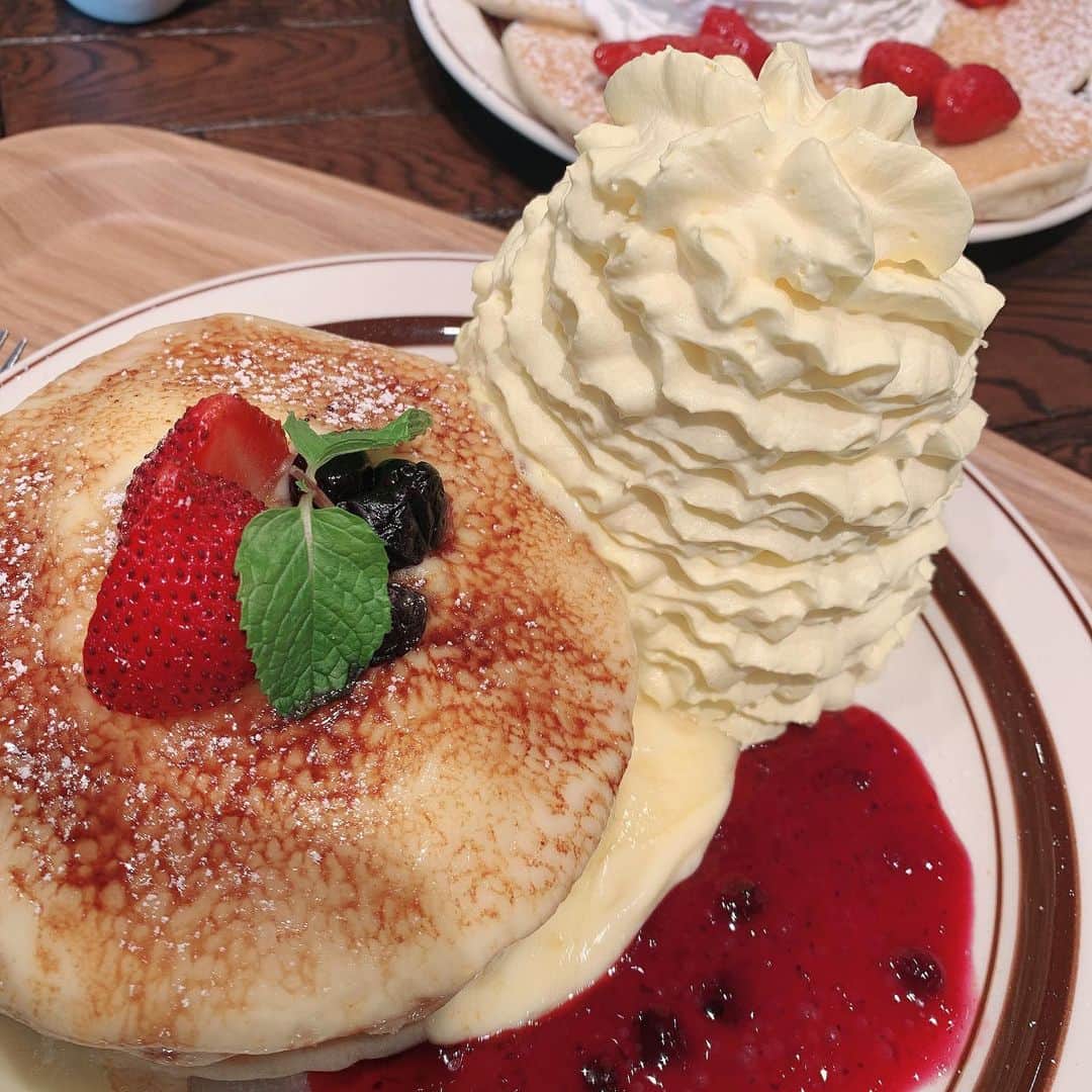 のインスタグラム：「#パンケーキ#eggsnthings」