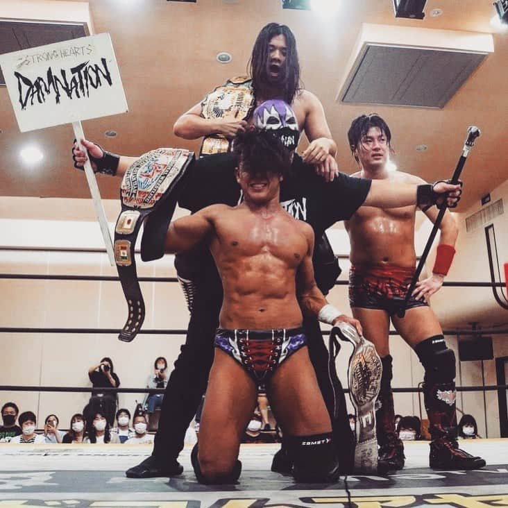 株式会社DDTプロレスリングさんのインスタグラム写真 - (株式会社DDTプロレスリングInstagram)「DAMNATION  #ddtpro #ddtprowrestling #DDTプロレス #prowrestling #プロレス #佐々木大輔 #高尾蒼馬 #遠藤哲哉 #マッドポーリー #DAMNATION」6月18日 17時11分 - ddt_prowrestling