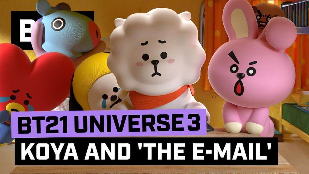 BT21 Stars of tomorrow, UNIVERSTAR!さんのインスタグラム写真 - (BT21 Stars of tomorrow, UNIVERSTAR!Instagram)「" ATTENTION BT21 " ⠀ A mysterious email arrives, signalling the rise of the archrivals. ⠀ Looks like a case for KOYA...! 👀 👉 Link in bio ⠀ #BT21_UNIVERSE #Season3 #ANIMATION #EP05 #KOYA #andtheEMAIL #BT21」6月18日 18時01分 - bt21_official